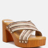 FInley Raffia High Block Heel Mules In Tan#color_tan