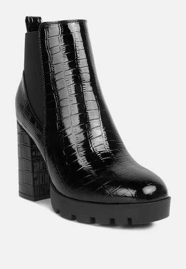 Foxy Faux Leather Croc Chelsea Boots by RAG