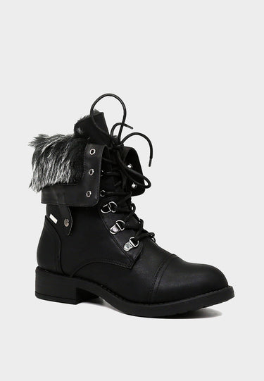Fur Collared Two Way Wear Boot