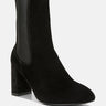 Gaven Suede High Ankle Chelsea Boots In Black#color_black
