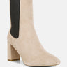 Gaven Suede High Ankle Chelsea Boots In Sand#color_sand