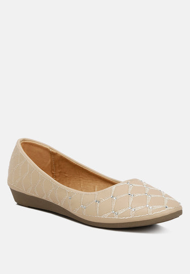 Gia Rhinestone Embellished Women'S Ballerinas