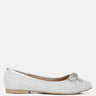 gizeh women rhinestone embellished ballerinas#color_silver