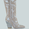 glimmer rhinestones embellished shimmer calf boots#color_silver