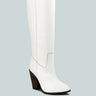 GREAT-STORM White Leather Calf Boots#color_white