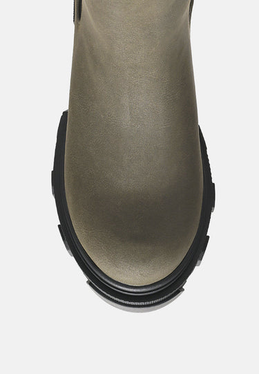 High Ankle Chunky Chelsea Boots