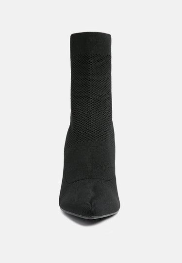 Bianca Pointed Heel Mesh Ankle Boot
