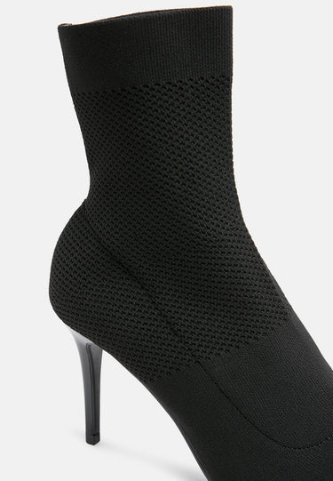 Bianca Pointed Heel Mesh Ankle Boot