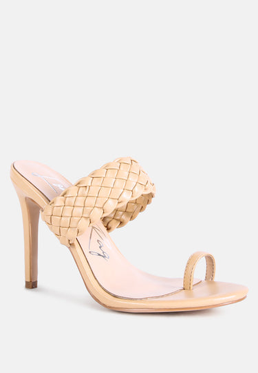 High Perks Woven Strap High Heels