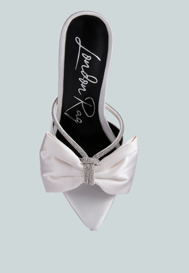 high tea rhinestone strap and bow embellished stiletto sandals#color_white