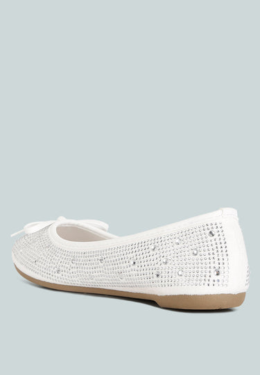 Hosana Rhinestones and Stud Embellished Ballet Flats