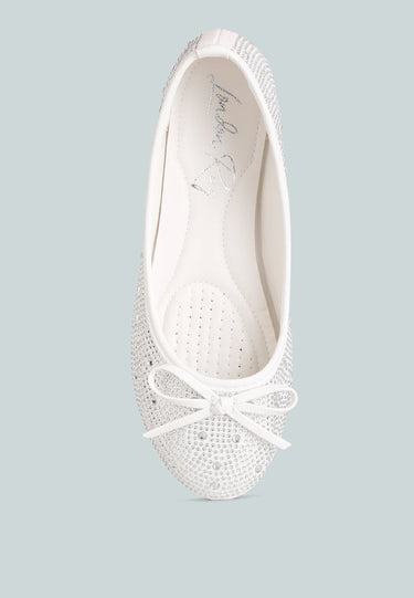 Hosana Rhinestones and Stud Embellished Ballet Flats