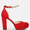  inigo interchangeable ankle strap platform sandals#color_red