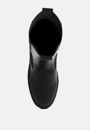 Elasticated Gussets Lug Sole Boots by MODE