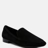 JULIA Black Suede Semi Casual Loafers#color_black