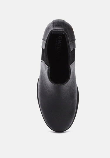 Kim Black Chunky Boots With Block Heel