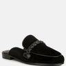 Lavinia Suede Leather Braided Detail Mules#color_black
