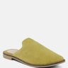 LIA Mustard Handcrafted Suede Mules#color_mustard