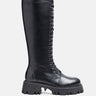 mad mood chunky lace-up ankle boot#color_black