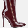 mania high heeled ankle boots#color_burgundy
