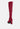 maple high block heeled faux suede long boots#color_burgundy