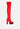 maple high block heeled faux suede long boots#color_red