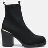 medusa knitted block heel ankle boots#color_black