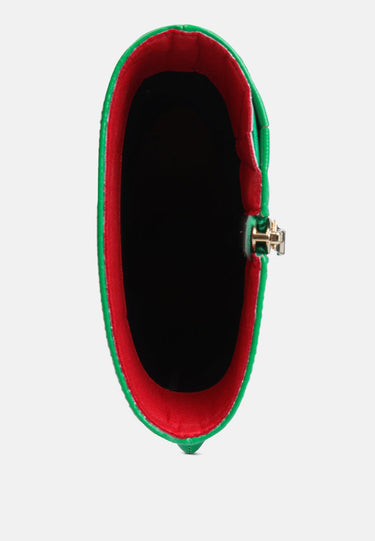 mercury stiletto ankle boots#color_green
