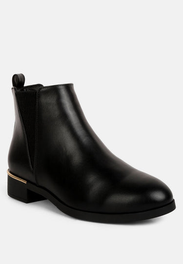 Metallic Sling Detail Chelsea Boots by MODE