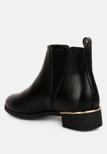 Metallic Sling Detail Chelsea Boots by MODE