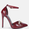 mocktail buckle embellished stiletto heels#color_burgundy