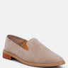 OLIWIA Taupe Classic Suede Loafers#color_taupe