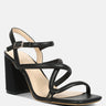 ARTHA open square toe block heel sandals in Black#color_black