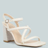 ARTHA open square toe block heel sandals in Off White#color_off-white