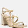 ARTHA open square toe block heel sandals in Taupe#color_taupe