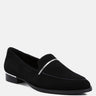 PAULINA Black Suede Leather Loafers#color_black