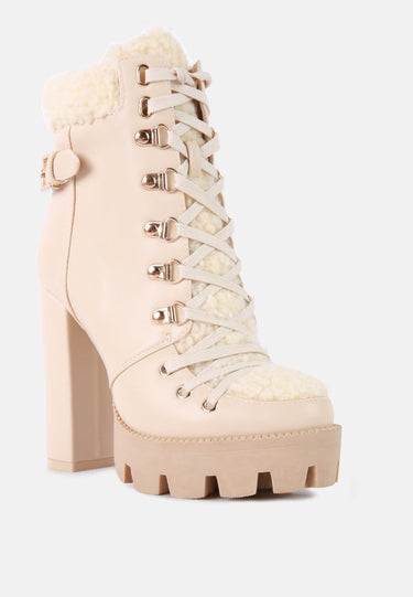 pines faux fur collared platform ankle boots#color_beige