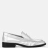 plavia genuine leather loafers#color_silver