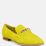 RICKA Chain Embellished Loafers in Lime#color_lime