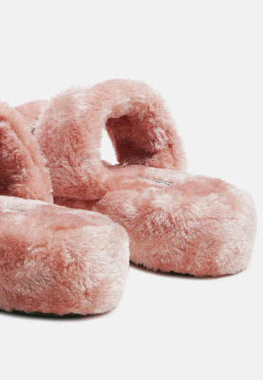 smoothie fur slip-on flats#color_blush