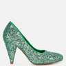 sugar plum glitter conical heel pumps#color_green