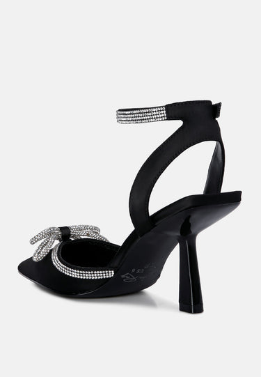 Tantrum Mid Heel Diamante Jewel Sandals