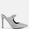 twinklet glitter diamante high heeled sandals#color_silver