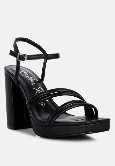 Whiskers High Heel Platform Strappy Sandals by Mode