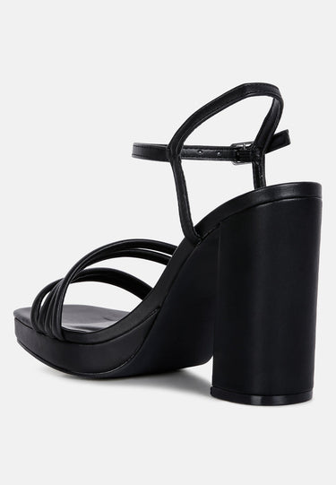 Whiskers High Heel Platform Strappy Sandals by Mode