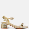 zabou metallic ankle strap low block heels#color_gold